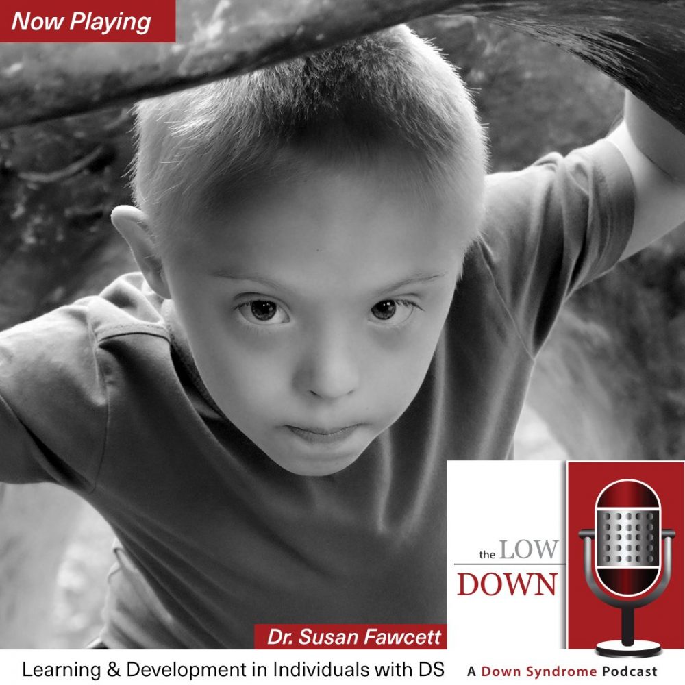 Boy with Down syndrome looking through tunnel at playground