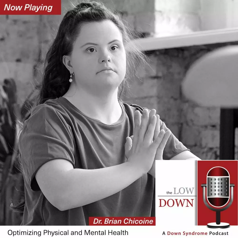 Woman with Down syndrome doing yoga