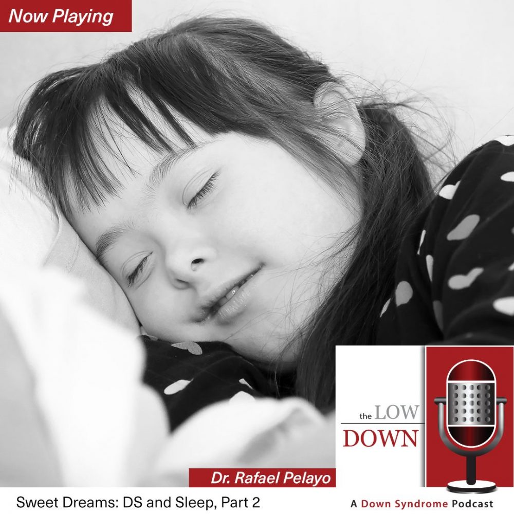 Girl with Down syndrome sleeping comfortably