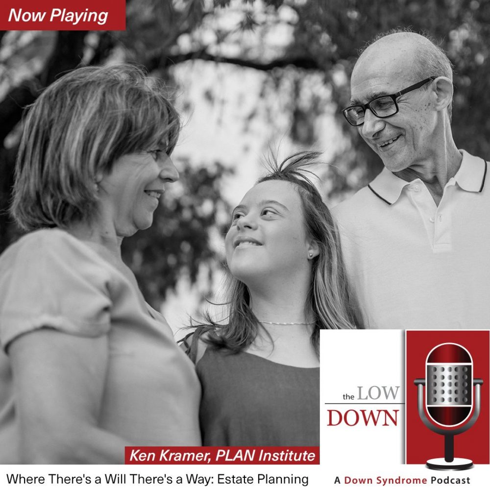 Young woman with Down syndrome smiling with her parents