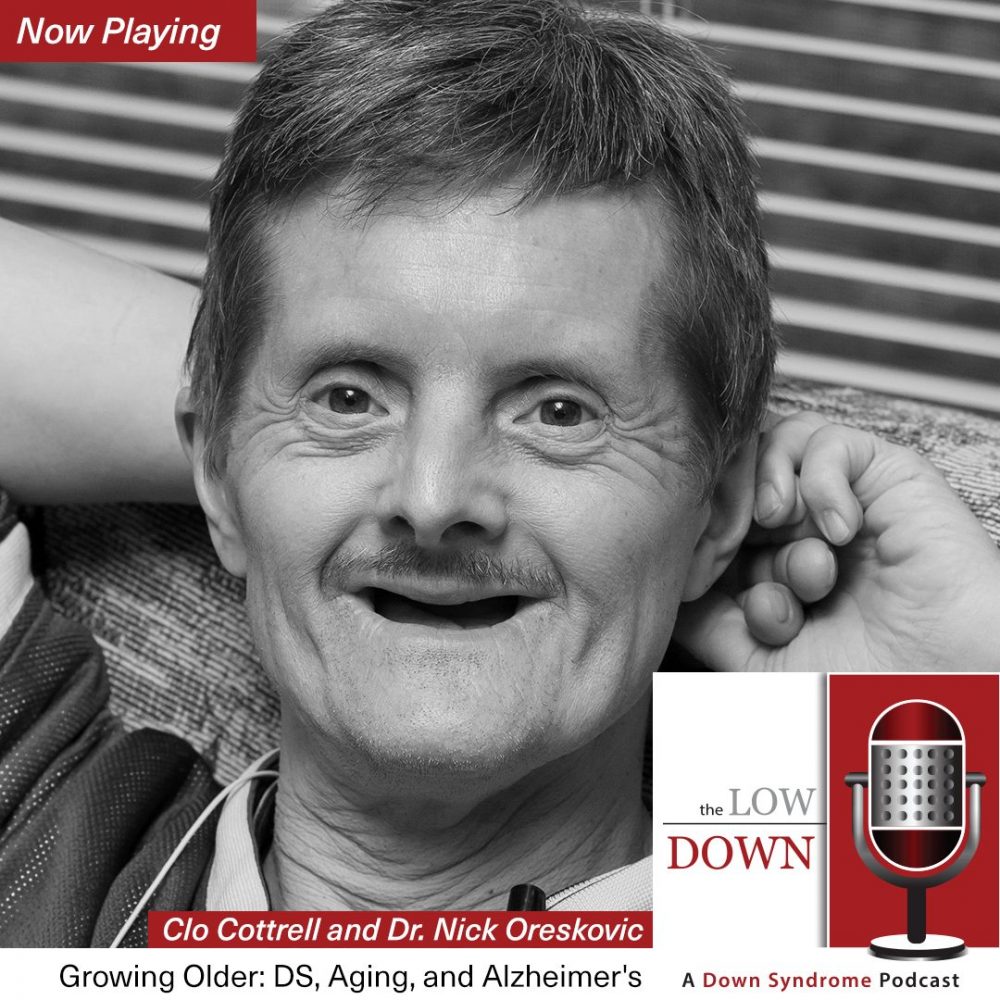 Older man with Down syndrome reclining on couch