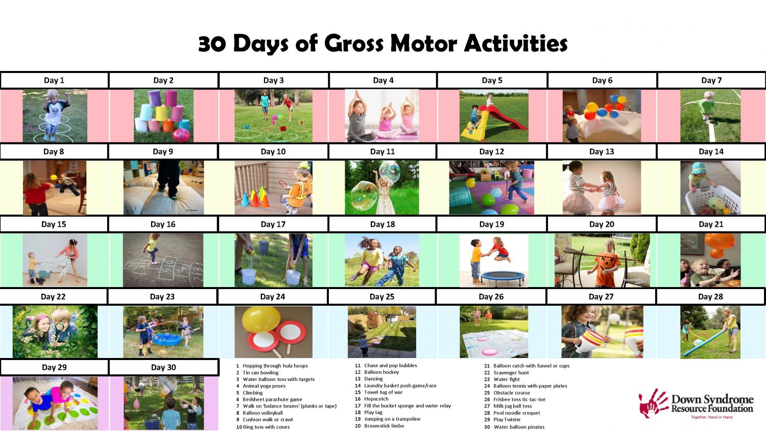 30 Days of Gross Motor Activities